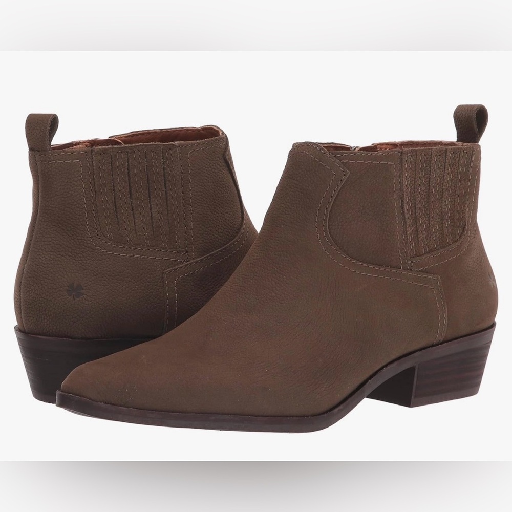 NWOB *Display* LUCKY BRAND Hikalli Carafe/Sandy Nubuck Booties Size 9